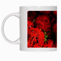 Strawberry Fruit Food Art Abstract White Mugs by Nexatart