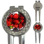 Strawberry Fruit Food Art Abstract 3-in-1 Golf Divots Front