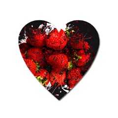 Strawberry Fruit Food Art Abstract Heart Magnet