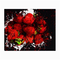 Strawberry Fruit Food Art Abstract Small Glasses Cloth