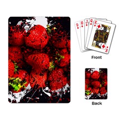 Strawberry Fruit Food Art Abstract Playing Card