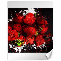 Strawberry Fruit Food Art Abstract Canvas 12  X 16   by Nexatart