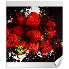 Strawberry Fruit Food Art Abstract Canvas 20  x 24  