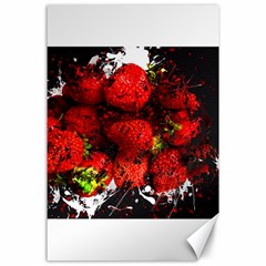 Strawberry Fruit Food Art Abstract Canvas 24  x 36 