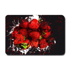 Strawberry Fruit Food Art Abstract Small Doormat 