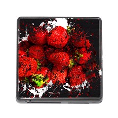 Strawberry Fruit Food Art Abstract Memory Card Reader (Square)