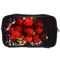 Strawberry Fruit Food Art Abstract Toiletries Bags