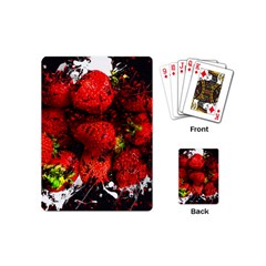 Strawberry Fruit Food Art Abstract Playing Cards (Mini) 