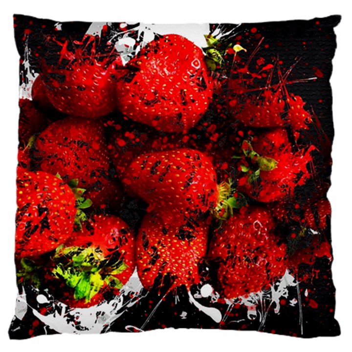 Strawberry Fruit Food Art Abstract Large Cushion Case (One Side)