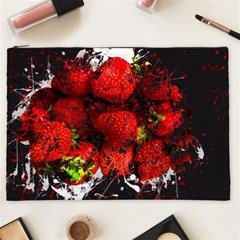 Strawberry Fruit Food Art Abstract Cosmetic Bag (XXL) 