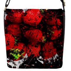 Strawberry Fruit Food Art Abstract Flap Messenger Bag (S)