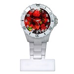 Strawberry Fruit Food Art Abstract Plastic Nurses Watch Front