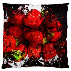 Strawberry Fruit Food Art Abstract Standard Flano Cushion Case (One Side)