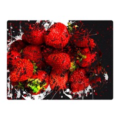 Strawberry Fruit Food Art Abstract Double Sided Flano Blanket (Mini) 