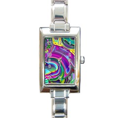 Background Art Abstract Watercolor Rectangle Italian Charm Watch by Nexatart