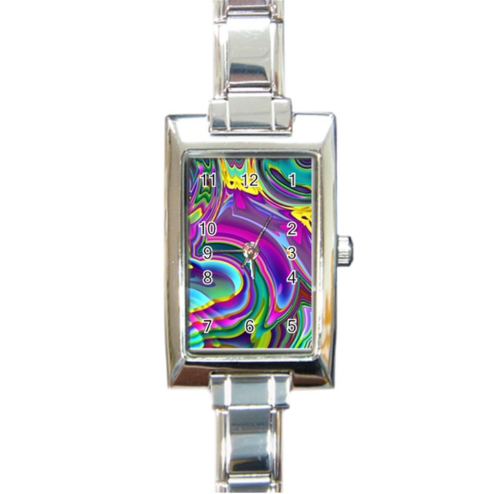 Background Art Abstract Watercolor Rectangle Italian Charm Watch