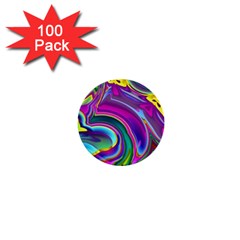 Background Art Abstract Watercolor 1  Mini Buttons (100 Pack)  by Nexatart