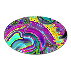 Background Art Abstract Watercolor Oval Magnet by Nexatart