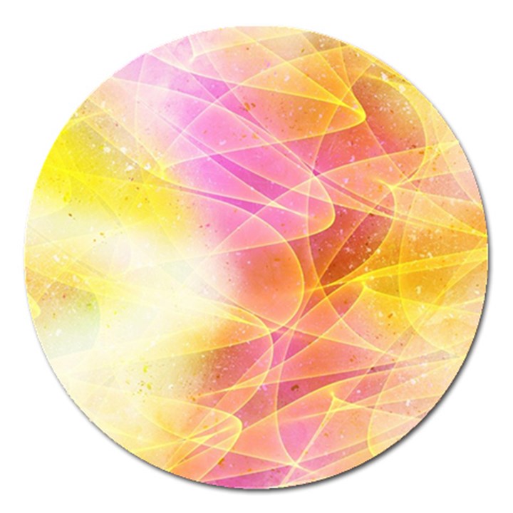 Background Art Abstract Watercolor Magnet 5  (Round)