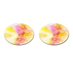 Background Art Abstract Watercolor Cufflinks (oval) by Nexatart