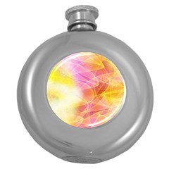 Background Art Abstract Watercolor Round Hip Flask (5 Oz) by Nexatart