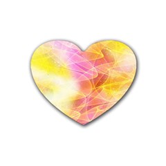 Background Art Abstract Watercolor Heart Coaster (4 Pack)  by Nexatart