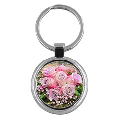 Flowers Bouquet Wedding Art Nature Key Chains (round)  by Nexatart