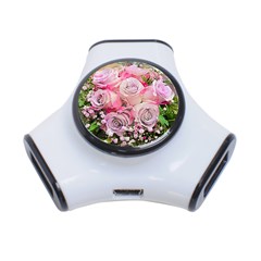 Flowers Bouquet Wedding Art Nature 3-port Usb Hub by Nexatart