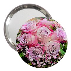 Flowers Bouquet Wedding Art Nature 3  Handbag Mirrors by Nexatart