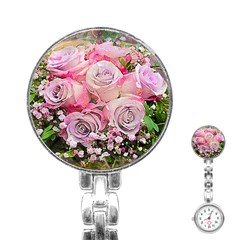 Flowers Bouquet Wedding Art Nature Stainless Steel Nurses Watch by Nexatart