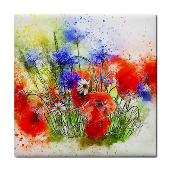 Flowers Bouquet Art Nature Tile Coasters