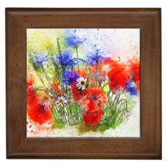 Flowers Bouquet Art Nature Framed Tiles by Nexatart