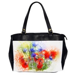 Flowers Bouquet Art Nature Office Handbags (2 Sides)  by Nexatart