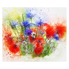 Flowers Bouquet Art Nature Double Sided Flano Blanket (small)  by Nexatart