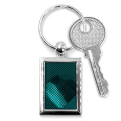 Background Sphere Ball Metal Blue Key Chains (rectangle)  by Nexatart