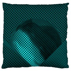 Background Sphere Ball Metal Blue Large Cushion Case (one Side) by Nexatart