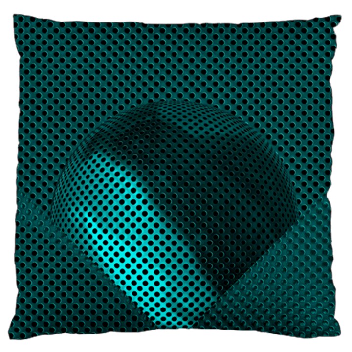 Background Sphere Ball Metal Blue Large Flano Cushion Case (One Side)