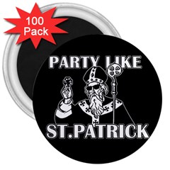  St  Patricks Day  3  Magnets (100 Pack) by Valentinaart