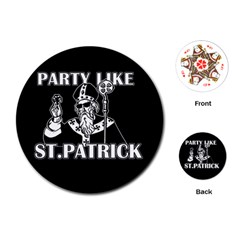  St  Patricks Day  Playing Cards (round) 