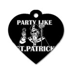  St. Patricks day  Dog Tag Heart (Two Sides) Front