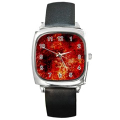 Background Art Abstract Watercolor Square Metal Watch by Nexatart