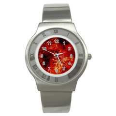 Background Art Abstract Watercolor Stainless Steel Watch by Nexatart