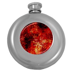 Background Art Abstract Watercolor Round Hip Flask (5 Oz) by Nexatart