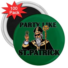  St  Patricks Day  3  Magnets (100 Pack) by Valentinaart