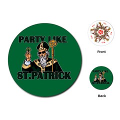  St  Patricks Day  Playing Cards (round)  by Valentinaart