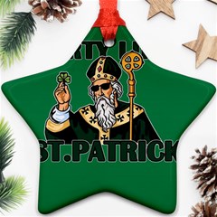  St  Patricks Day  Star Ornament (two Sides) by Valentinaart