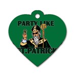  St. Patricks day  Dog Tag Heart (Two Sides) Front