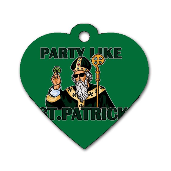  St. Patricks day  Dog Tag Heart (Two Sides)