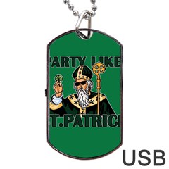  St  Patricks Day  Dog Tag Usb Flash (one Side) by Valentinaart