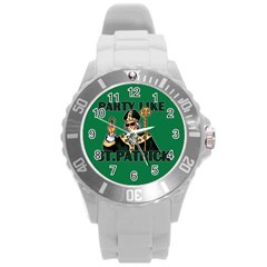  St  Patricks Day  Round Plastic Sport Watch (l) by Valentinaart